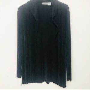 Chicos women’s open front black cardigan size 2‎